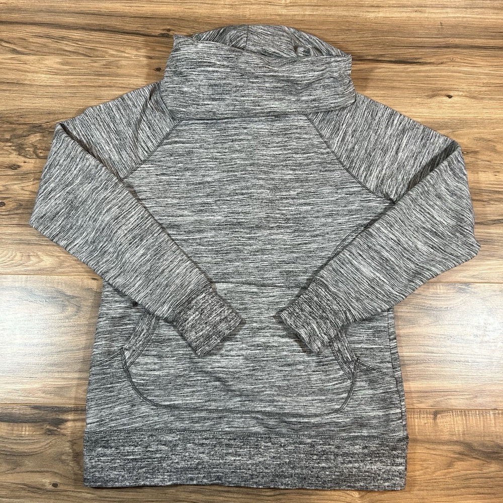 LL Bean Womens MD |Gray| Cozy Marled Cowl Neck Pullover Sweatshirt